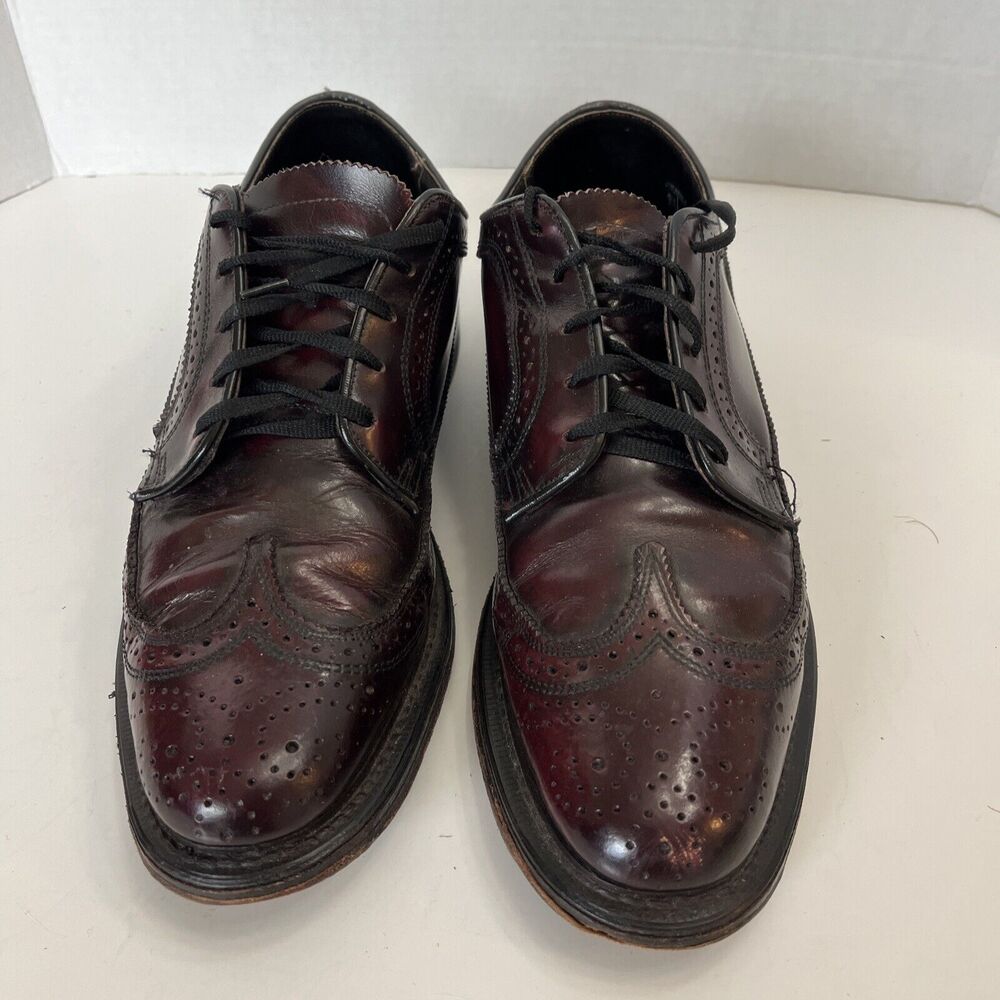 VTG O’Sullivans Coburne Square Dress Shoes Size Mens US 9.5 Wingtip Oxford USA‎